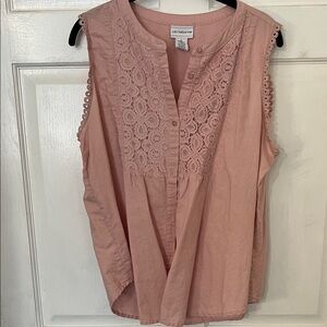 Liz Claiborne Women's Blush Lace Blouse